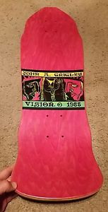 Vision 1988 Vintage John A. Griglby MINI 2  Skateboard PINK Rare Pro Model Deck