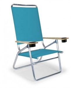 Telescope Casual Light And Easy High Boy Folding Beach Arm Chair With Cup Aqua