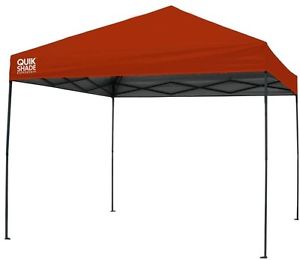 Quik Shade Canopy Patio Tent Instant Outdoor Protector Shelter 10 ft x 10 ft Red