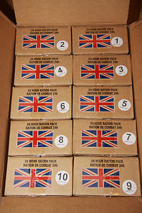 BRITISH ARMY MOD RATION PACKS Camping Ready Meals MRE Food Survival 10 boxes