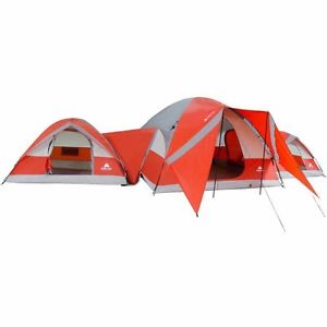 Ozark Family Tent for Camping 10 Person Four Seasons Outdoor 3 Dome 4 Windows