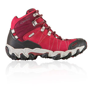 Oboz Bridger Mid BDRY Womens Red Waterproof Walking Hiking Shoes Boots