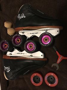 RIEDELL 965 derby skates speed skates, Sure-grip Avenger, men’s 5 Quick Axles +