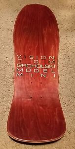 Vision 1987 Vintage Tom Groholski Model MINI Skateboard RED Rare Pro Model Deck