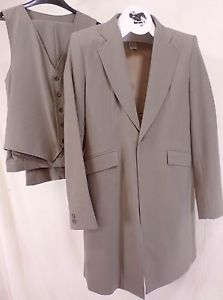 Reed Hill Mens Saddleseat 3 Pc Suit Beige Stretch Wool Blend 50 - USA