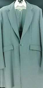 Reed Hill Mens Saddleseat 3 Pc Suit Grey Pin Polyester size 46 - USA