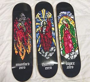 ZERO SKATEBOARDS - VINTAGE - 2003 - NOS - STAINED GLASS SERIES - ORIGINAL RUN