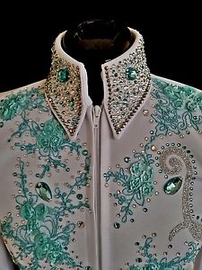 ONE OF A KIND western pleasure show rail showmanship shirt jacket Sz Medium