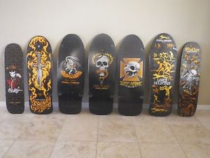 BONES BRIGADE Re-Issue Decks 4th edition METALLIC BLACK full set with Harris!!!