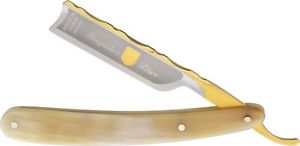 Dovo 3580 Carbon Steel Straight Razor w/Horn Handles