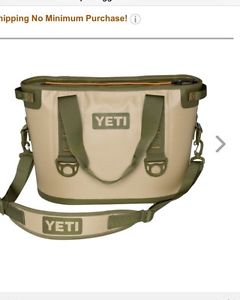 Brand New YETI Hopper 20 Soft Sided Cooler Color - Beige Dark - Free m&m hat