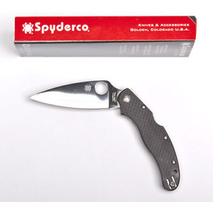 Spyderco Caly 3.5 Carbon Fiber ZDP-189 PlainEdge C144CFPE