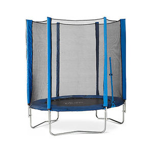 Plum 6ft Trampoline and Enclosure Blue Ladder Safety Cover Net Cortez Premier