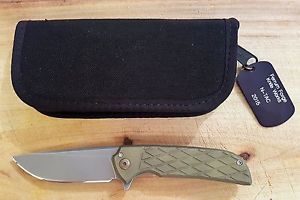 Ferrum Forge N-TAC Flipper Knife Green/Diamond Titanium