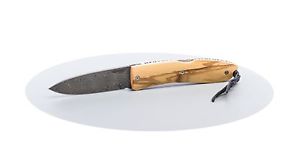 LionSteel Damast Opera Olive D2 Stahl Olivenholz Taschenmesser Messer 8800D UL