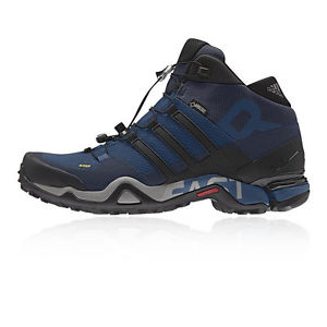 Adidas Terrex Fast R Mid Mens Blue Black Gore Tex Waterproof Walking Shoes