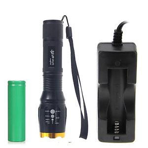 UltraFire E16 Aluminum Alloy 800 Lumens Xm-l T6 Zoomable LED Flashlight 5 Mod...