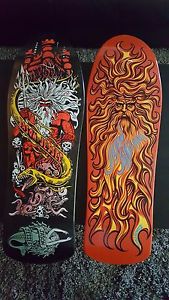 Santa Cruz Jason Jessee 30 F*ing years Neptune Sungod skateboard deck set NOS