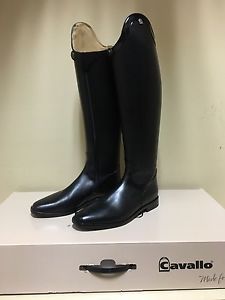 Cavallo Insignis Patent Trim Dressage Boot Black US 10 (calf 36cm height 46cm)