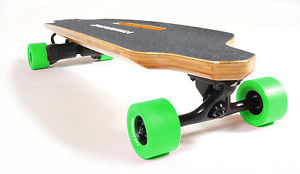 ZAGADUNGA electric longboard - 2400W double motor wireless control - GREEN wheel