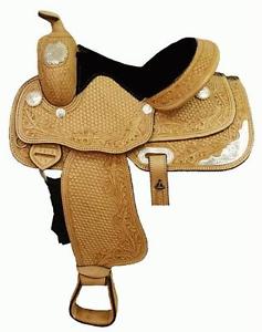 NEW LEATHER WESTERN ENDURANCE TRAIL PLEASURE LEATHER HORSE SADDLE WITH TACK SET