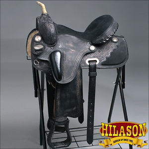 TT206BKRO-F HILASON WESTERN DRESSAGE FLEX-TREE BARREL RACING TRAIL SADDLE 14"