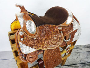 NEW LEATHER WESTERN ENDURANCE TRAIL PLEASURE LEATHER HORSE SADDLE WITH TACK SET