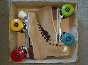 New Vintage Riedell 130M Suede Leather Skates Mens Size 8