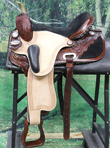 TT206MRID-F HILASON WESTERN DRESSAGE FLEX-TREE BARREL RACING TRAIL SADDLE 16"