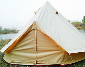 5M/16.4ft Diameter Canvas Bell Tent Famliy Camping and Party Khaki Bell Tent