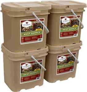 WISE Food 240 Serving Survival Freeze Dried Meals MEAT Bucket + FREE RICE & SHIP