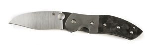 Spyderco Myrtle C194CFTIP Knife 3-3/4" Folding Blade Plain Edge Lear Point