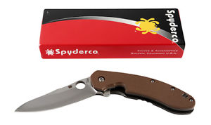 Spyderco Southard Folder Brown G-10 PlainEdge C156GPBN