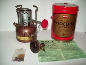 ORIGINAL WORK RETRO CLASSIC GASOLINE FIELD CAMP STOVE PHOEBUS No.625 AUSTRIA