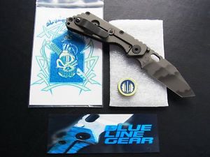 Strider SNG TANTO "BLUE LINE GEAR" Limited Run (SMF) Knives Tadgear Patch Messer