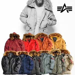 Alpha Industries Giacca Uomo Explorer Parka Cappotto piumino MA1 NUOVO