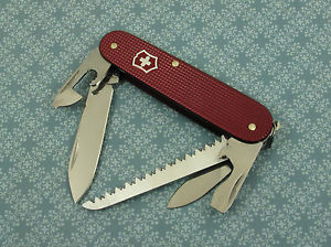 Swiss Bianco Exclusive Victorinox Micro-Farmer Burgundy Alox Swiss Army Knife