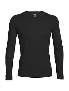 Icebreaker Herren Langarm Funktionsshirt Oasis Crewe XL schwarz.