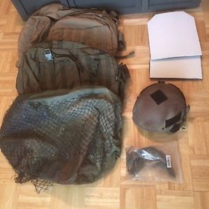 Backpacks, Helmet, Training Plates Airsoft Gear Lot Camping Tactical Condor