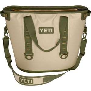 BRAND NEW YETI Hopper 20 Soft Side Cooler Field Tan/Blaze Orange *AUTHENTIC*