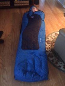 Big Agnes Down Sleeping Bag and Q-Core Mattress.