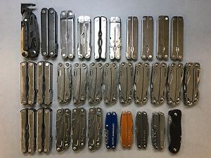 Leatherman multitool and knife - lot of 31