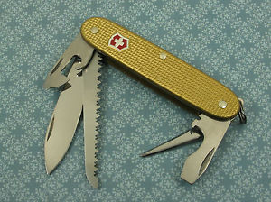 Swiss Bianco Exclusive Victorinox Farmer Coyote Brown Alox Swiss Army Knife