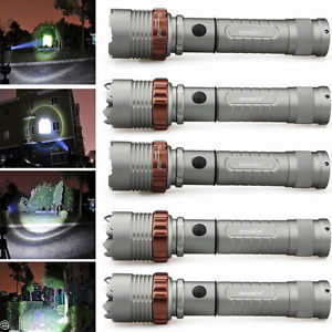 15PCS 6000LM 3-Modes CREE XML T6 LED Flashlight Torch Light Rechargeable Set lot