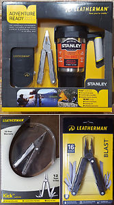 LEATHERMAN Blast, Kick, Fuse Multi-Tools + STANLEY The Bolt Mug Gift Set New NIB