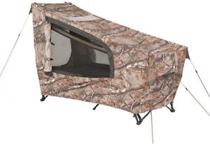 Instant Sleep Bag Camp Canopy Tent Fold Cot Realtree AP Camo Rain Fly All Season