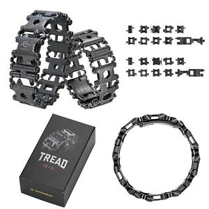 LEATHERMAN TREAD Black Stainless Steel Multitool Bracelet - BNIB