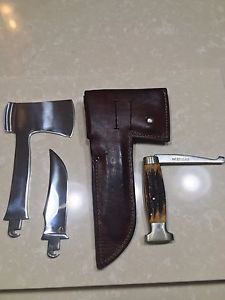 Rare Case Tested XX Hatchet / Knife Combo Axe & Sheath