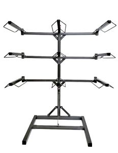 Equiracks Saddle Rack Adjustable Free Stand 9 Arm Steel Gray 9-SR-1909