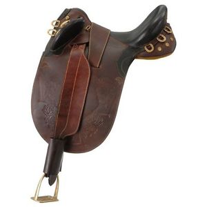 Australian Outrider Saddle Hornless Stockman Bush W 19" Brown AS180W